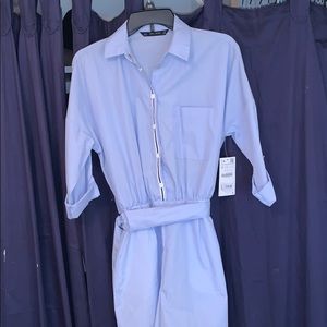 Zara Basic Collection Blue Romper